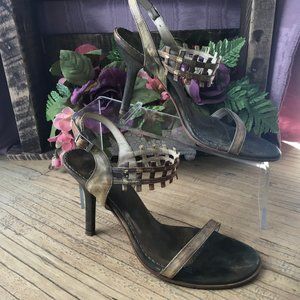 Green High Heel Sandal made in Italy by Mayis